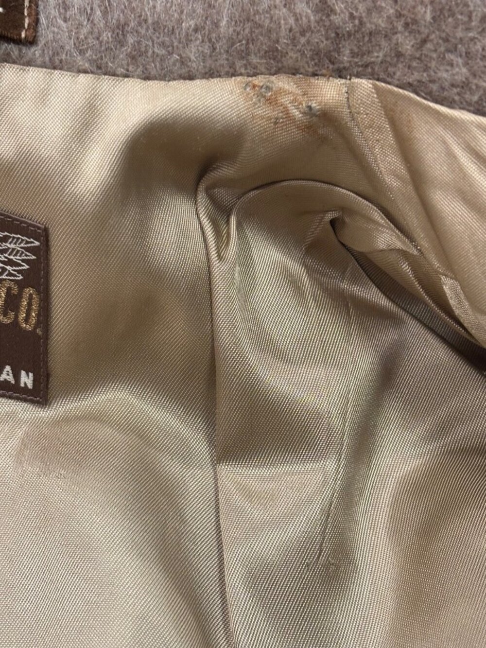 Vintage James B Tan & Co Women’s Brown Brushed Long Coat Tailored Classic - Picture 10 of 10